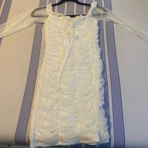 White ruffle dress